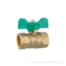 Brass ball valves with butterfly handle